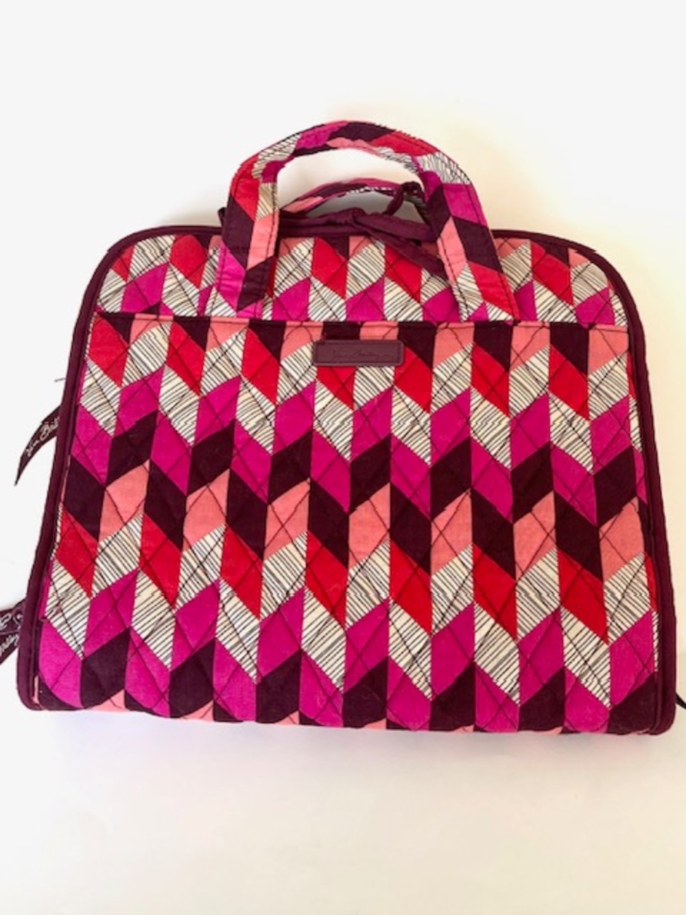 Vera Bradley Fold up Hanging Travel Bag Toiletry Organizer Bohemian Chevron NWOT
